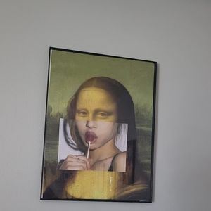 Mona Lisa's lollipop art